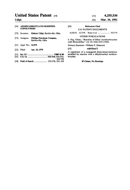 United States Patent (19) 11 4,255,536 Udipi 45 Mar