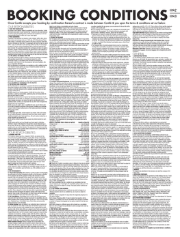 BOOKING CONDITIONS 083 Once Contiki Accepts Your Booking by Confirmation Thereof a Contract Is Made Between Contiki & You Upon the Terms & Conditions Set out Below