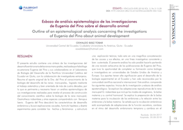 Esbozo De Análisis Epistemológico De Las Investigaciones De Eugenia Del