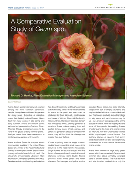 A Comparative Evaluation Study of Geum Spp