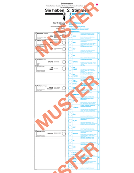 Muster-Stimmzettel Bundestagswahl 2021 (76 Kb, )