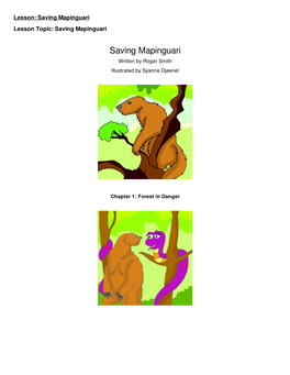 Saving Mapinguari Lesson Topic: Saving Mapinguari