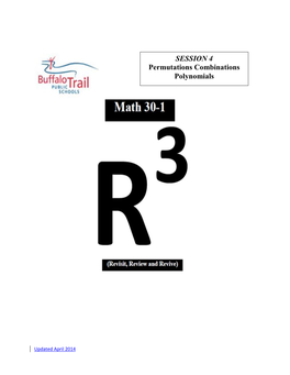 SESSION 4 Permutations Combinations Polynomials