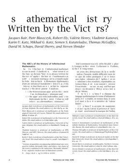 Is Mathematical History Written by the Victors?