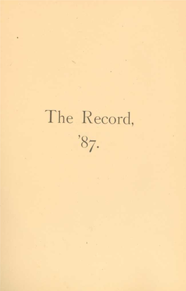 1887 University of Pennsylvania Record