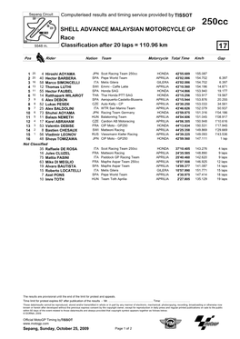 R Race CLASSIFICATION