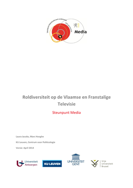 Roldiversiteit Op De Vlaamse En Franstalige Televisie Steunpunt Media