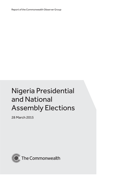 Nigeria Presidential and National Assembly Elections