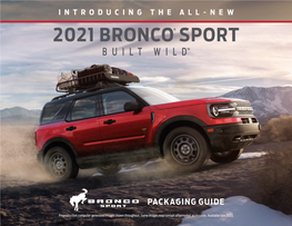 2021 Ford Bronco Sport Packaging Guide