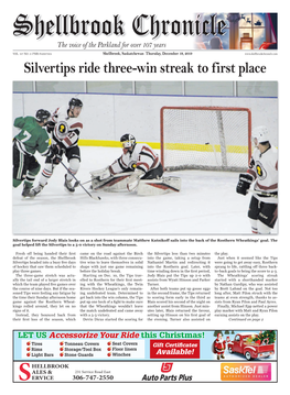 Silvertips Ride Three-Win Streak to First Place