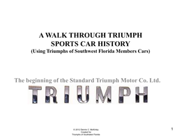 A Walk Through Triumph History