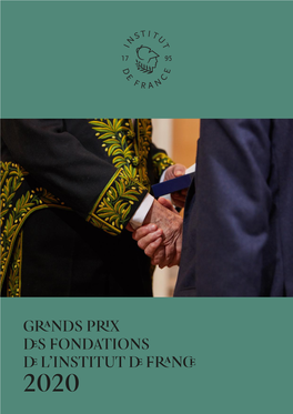 Grands Prix 2020 Des Fondations De I'institut De