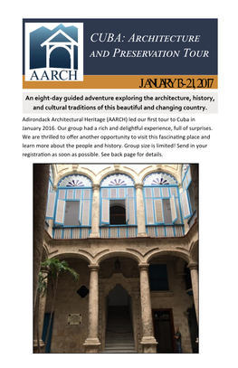 CUBA: Architecture and Preservation Tour