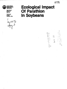 Ecological Impact of Parathlon in Soybeans