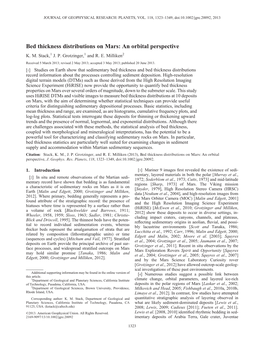 Bed Thickness Distributions on Mars: an Orbital Perspective K