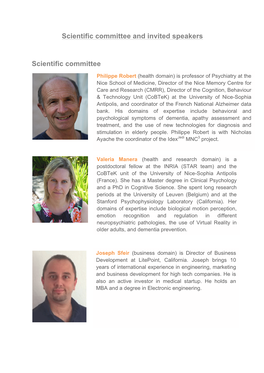 Scientific Committee and Invited Speakers