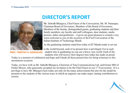 Director's Report