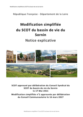 Notice Explicative De La Modification Simplifiée-Approuvé Le 16-03-2017