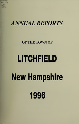Annual Report of the Town of Litchfield, New Hampshire