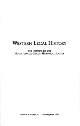 Western Legal History