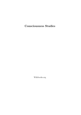Consciousness Studies