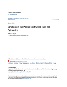 Smallpox in the Pacific Northwest: the First Epidemics