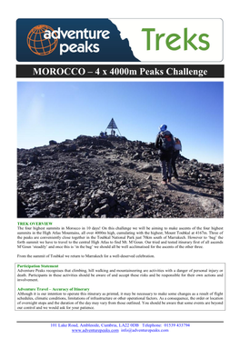 MOROCCO – 4 X 4000M Peaks Challenge