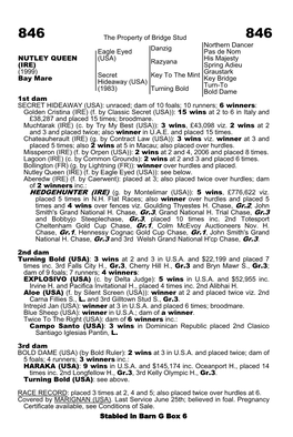 The Property of Bridge Stud Danzig Northern Dancer Pas De Nom