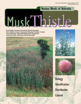 Noxious Weeds of Nebraska Biology Identification Distribution Control