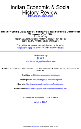 History Review Indian Economic & Social