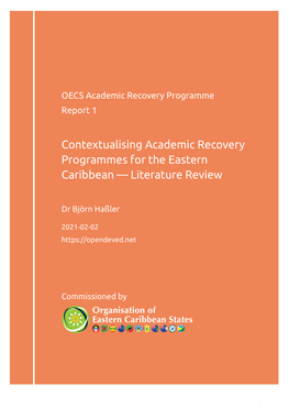Academic Recovery Programmes in the Eastern Caribbean — Literature Review