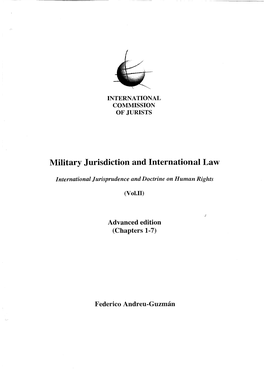 Military Jurisdiction and International Law