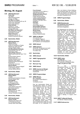 Swr2 Programm Kw 32