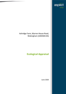 Ecological Appraisal