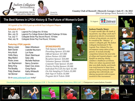 The Future of Women's Golf & the Best Names to Have Ever Played