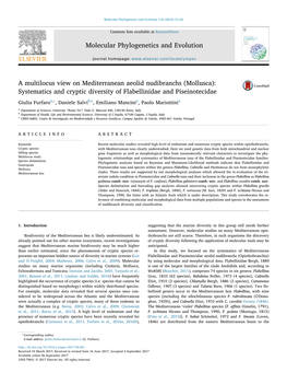 A Multilocus View on Mediterranean Aeolid Nudibranchs (Mollusca)