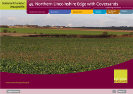 45. Northern Lincolnshire Edge with Coversands Area Profile: Supporting Documents