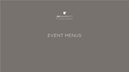 Event Menus Breakfast Menus Breakfast Buffet