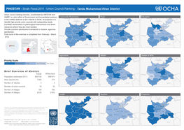 Sindh Flood 2011 - Union Council Ranking - Tando Muhammad Khan District