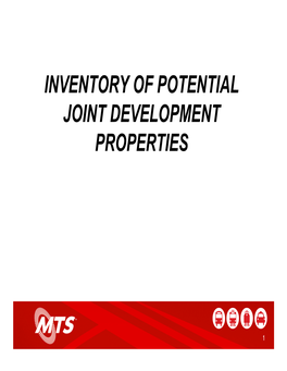 Inventory of Potential Joint Development Properties