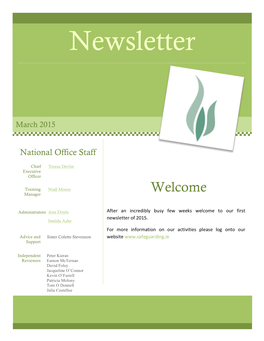 Newsletter March 2015
