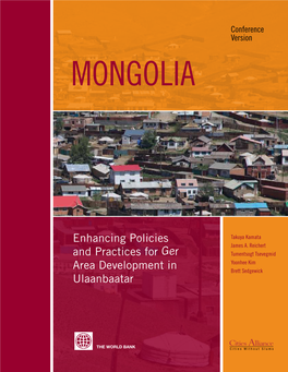 Enhancing Policies and Practices for Ger Area Development in Ulaanbaatar