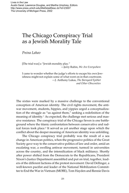 The Chicago Conspiracy Trial As a Jewish Morality Tale