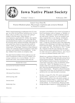 INPS Newsletter Feburary 2001