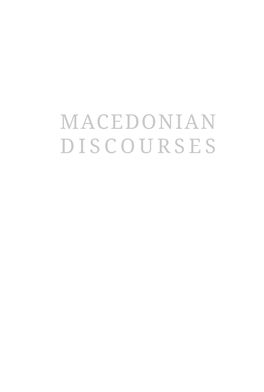 Macedonian Discourses. Text Linguistics and Pragmatics
