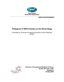 Philippines IT-BPO Industry on the World Stage