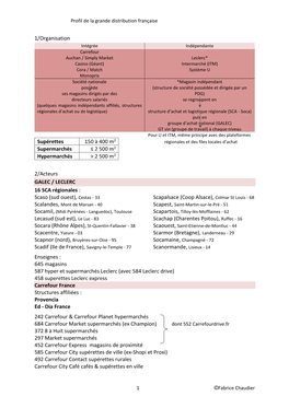 1/Organisation 2/Acteurs GALEC / LECLERC 16