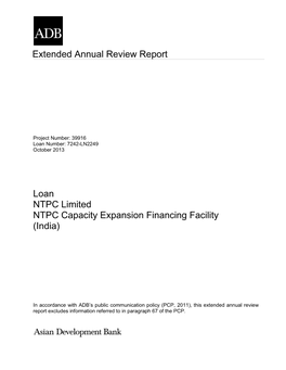 NTPC Capacity Expansion Financing Facility (India)