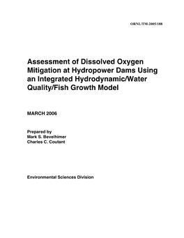 Assessment of Dissolved Oxygen Mitigation at Hydropower Dams Using an Integrated Hydrodynamic/Water Quality/Fish Growth Model