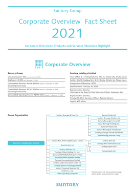 Corporate Overview Fact Sheet 2021